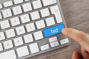Bid Button on Computer Keyboard
