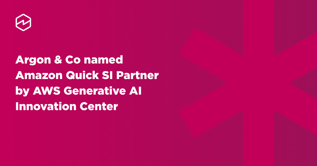 Argon & Co Named Amazon Quick SI Partner by AWS Generative AI ...